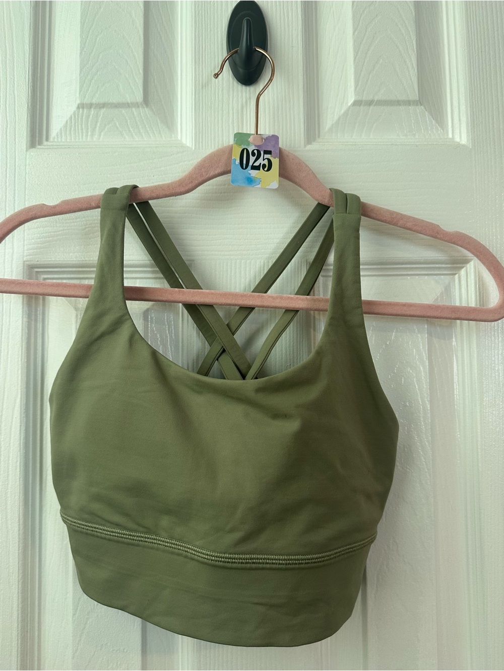 Lululemon Energy Bra Long Line *Medium Support Rosemary Green